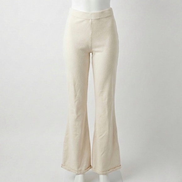 Sunday Best Pants - Sunday Best Cream Flare Pants